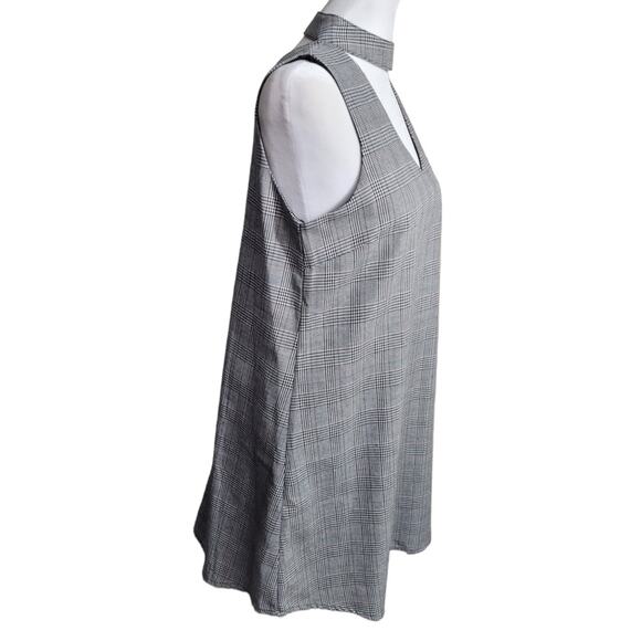 NWT Hem Thread Plaid Choker Dress Sm Preppy Collared Cutout Style Academia Core - Picture 9 of 10